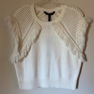 BCBG MAXAZRIA cotton short sleeve sweater